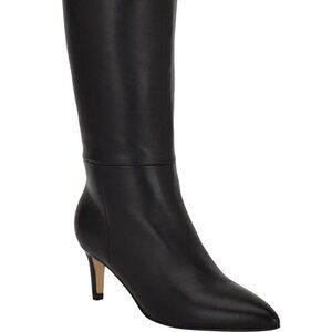 Calvin Klein Womens Garray Padded Insole Black Leather Boots 9M-MSRP $219